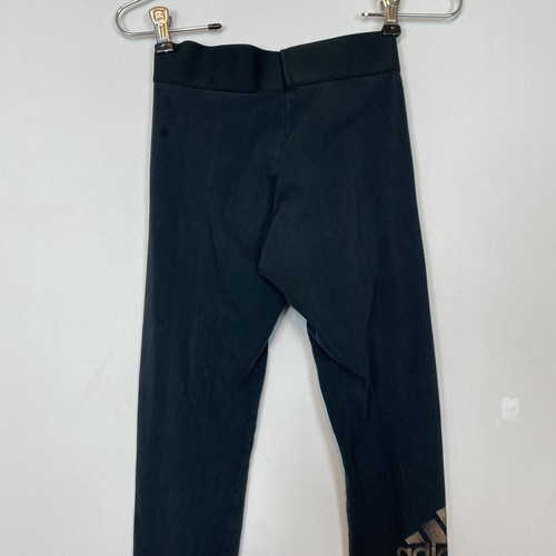 Adidas Black Spandex Graphic Yoga Gym Leggings Pants Juniors Girls Size XS 12-13 - Picture 8 of 11