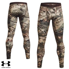 Under Armour ColdGear IR Base Layer Pants (3X)- Forest All Season/BLK
