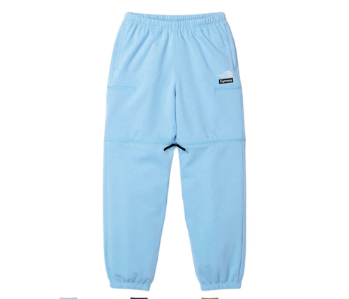 Supreme x The North Face Convertible Sweatpants / shorts Baby Blue Size: Large L - Picture 1 of 5
