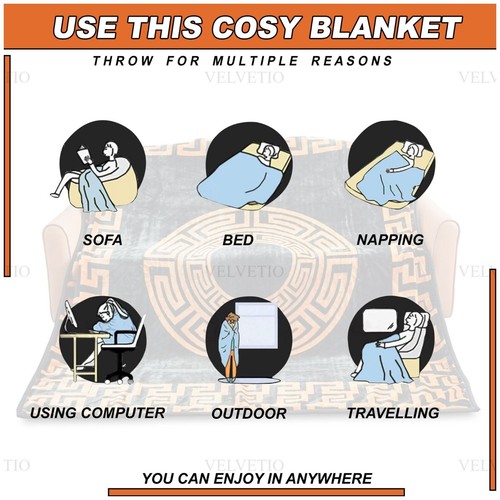 Luxury Reversible Blanket Warm & Cosy Thick Heavy Weight Throw Blanket King Size - Picture 71 of 100