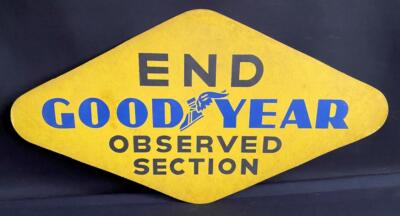 GOODYEAR MOTORRAD TRIALS MARKER ENDE BEOBACHTETER ABSCHNITT WERBEKARTE SCHILD HINZUFÜGEN