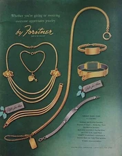 1948 Forstner genuine snake chain accessories vintage jewelry ad