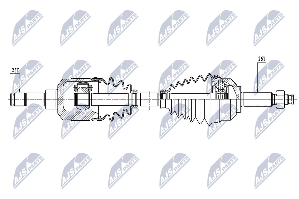 NPW-CH-106 NTY Drive Shaft for CHRYSLER