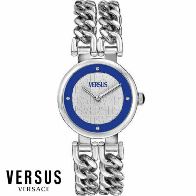 Versus by Versace SGR020013 Berlin weiss blau silber Edelstahl Damen Uhr  NEU
