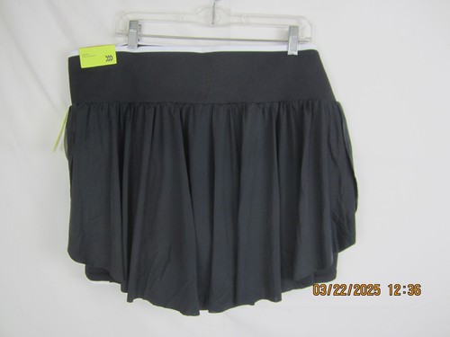 Women's All In Motion Plus Size Active Knit Seamless Skort Black 1X - Picture 4 of 13