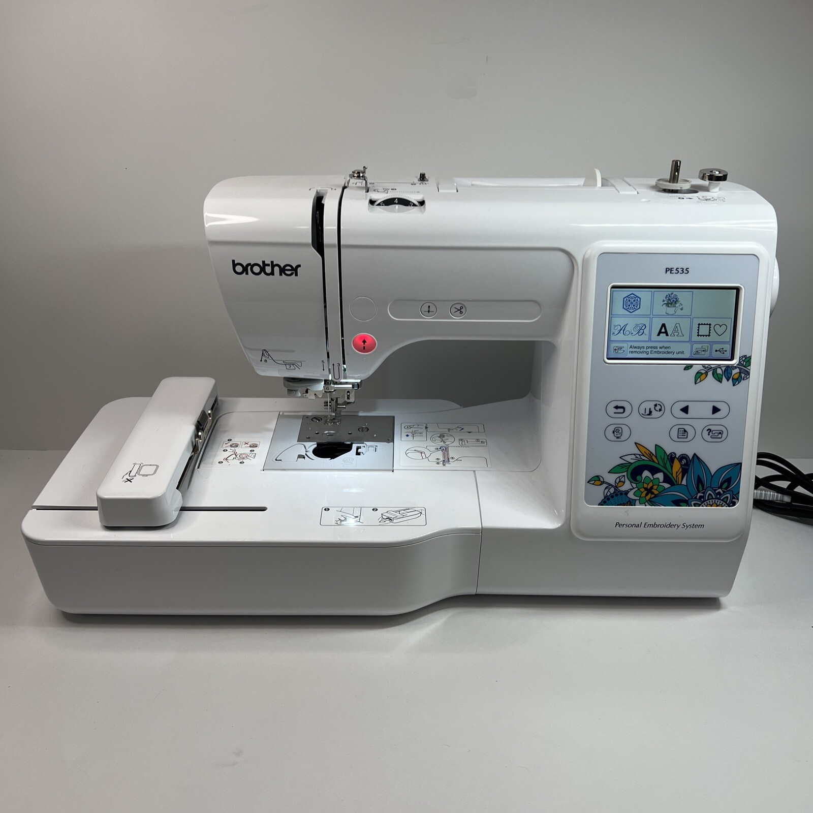 Brother PE535 Embroidery Machine w/ Color Touchscreen LCD Working! eBay