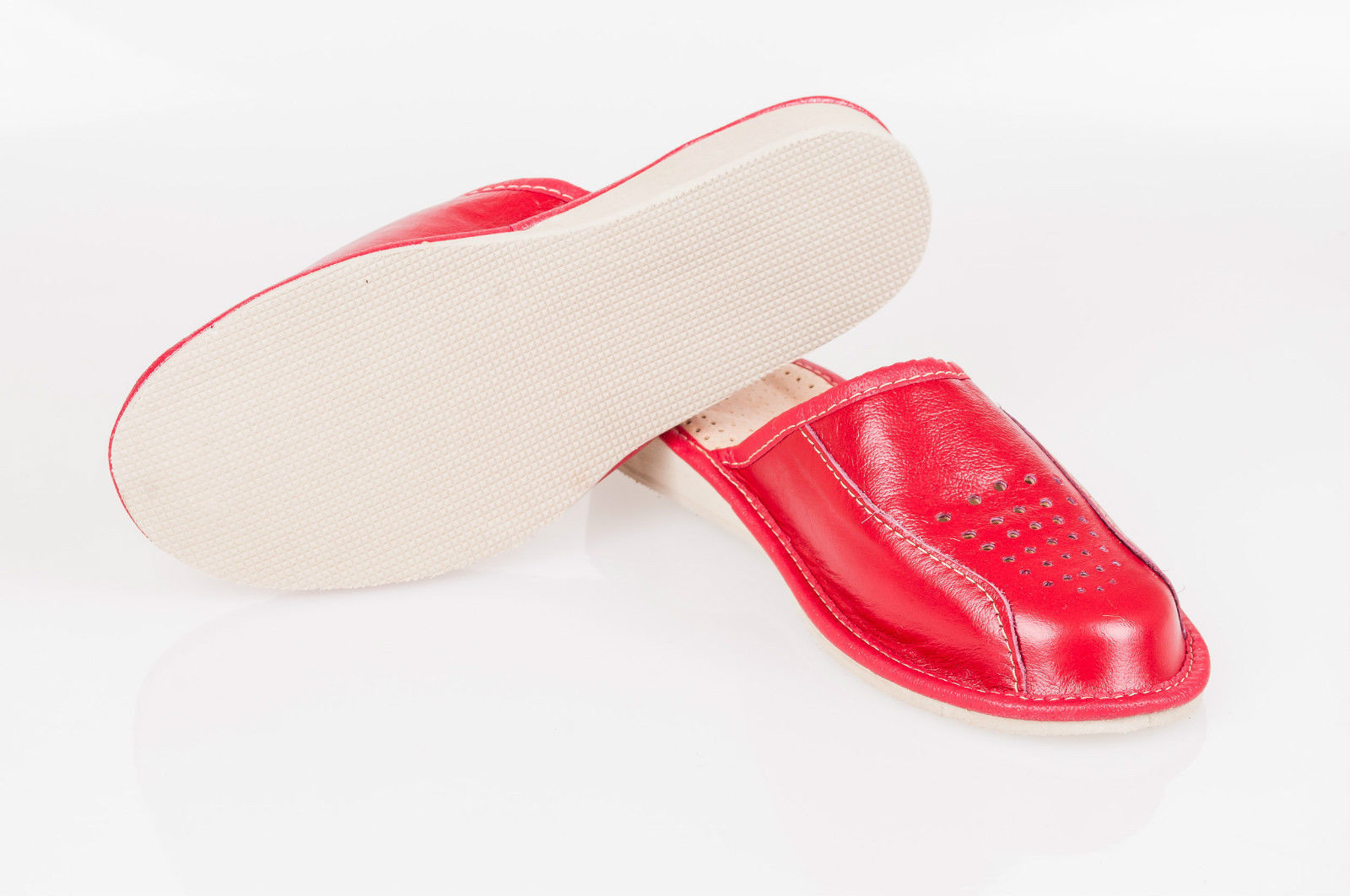 Women`s/Ladies Leather Slippers 100 Natural Leather sizeUK 3,4,5,6,7,8 RED eBay