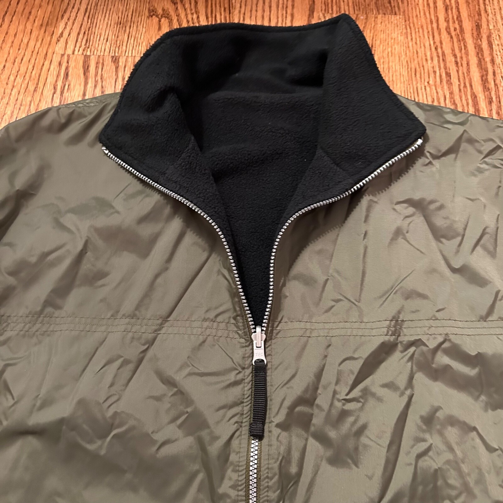 Basic Concept Mens Reversible Jacket size XL Oliv… - image 1