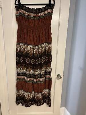 Smocked Sundress Fabric Brown Multi Color One Yard Wide (unstretched) 48 Long | eBay Smocked Sundress Fabric Brown Multi Color One Yard Wide (unstretched) 48 Long | eBay