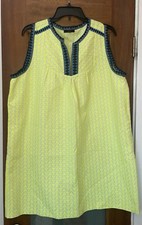 J Crew Dress Womens Bright Yellow Neon Arrow Print Shift Dress Style A5361