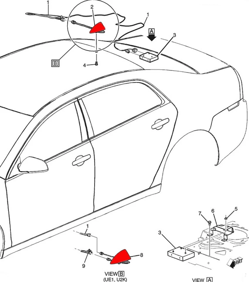 Base Antena Radio ACDelco Equipo Original 22868246 2012-13 Chevrolet Malibu Foto 4 de 4