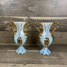 Vintage Capodimonte Style Pottery Italy MCM Regency 13” Vase⚠️Read Description⚠️