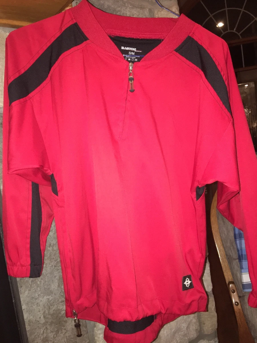 Easton Baseball Practice 1 4 Zip Pullover Jacket Black Mens Size