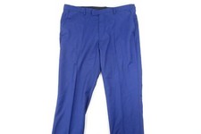 HUGO BOSS SIMMONS182 DOTTED BLUE 38 100 WOOL SUIT SEPARATE DRESS PANTS DEFECT