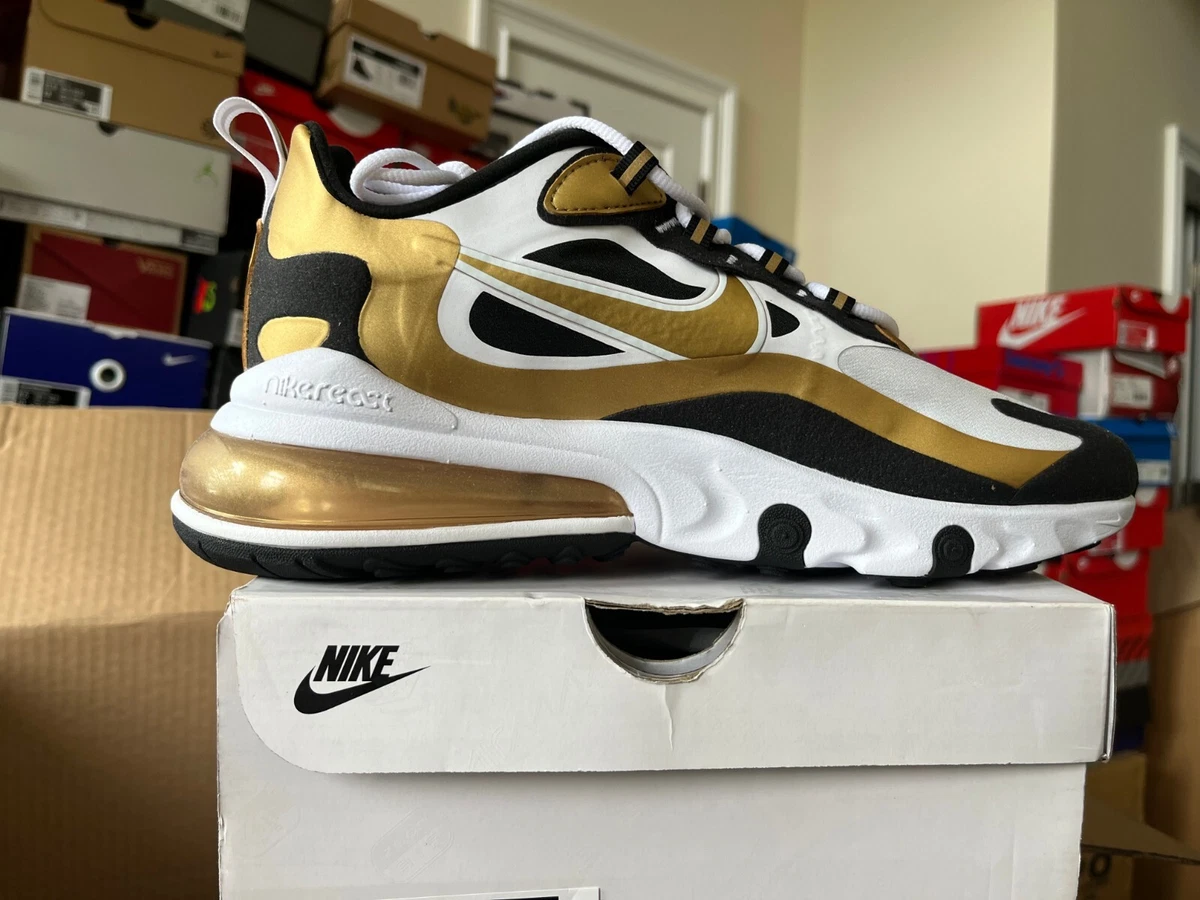 Nike air max 270 top men's white black gold