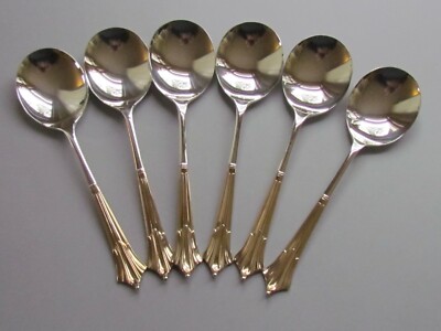 KINGS OF SHEFFIELD VERGOLDETE ROYAL ALBANY SECHS SUPPENLÖFFEL (6508)