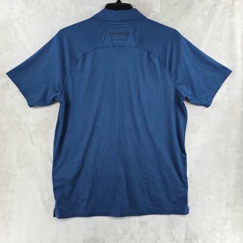 Oakley Hydrolix Performance Polo Mens Medium Blue Polyester Wicking - Picture 6 of 6