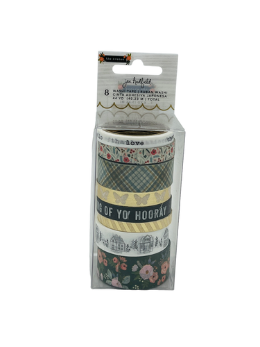 American Crafts Jen Hadfield Washi Tape Pebbles the Avenue 8 Rolls, 44 Yards - Picture 2 of 3