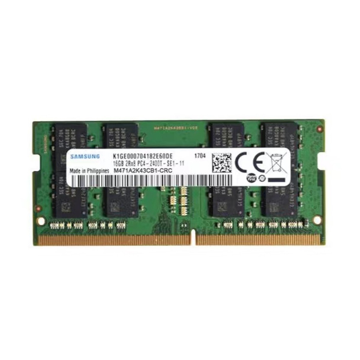 メモリー Samsung 128GB (16GBx8) M471A2K43CB1-CRC New Samsung 16GB DDR4 2400MHz PC4-19200 2RX8 SODIMM Memory Ram