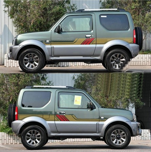 2 PIEZAS Gráficos Cintura Línea Coche Pegatina Para Suzuki Jimny Puerta Lateral Calcomanía Rayas - Imagen 4 de 6