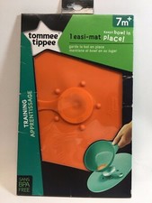 Tommee Tippee Training Easi-Mat Orange NEW Easy Cleanup - Keeps Bowl in Place