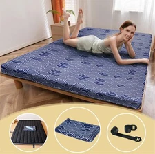 SLSY Japanese Floor Mattress Futon Mattress 4" Mattress &Washable Zipper Cover