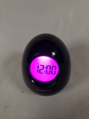 Brookstone BOB Black Oval Egg 5-in-1 Wobble Clock | eBay