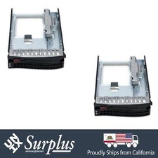 Lot of 2x Supermicro Gen 3 3.5in to 2.5in SFF Tool-Less Hard Drive Bracket Caddy