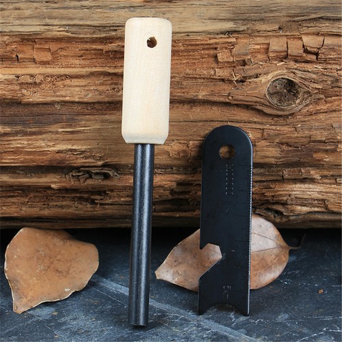 2Pc Fire Starter Flint Steel Striker Survival Kit Ferro Rod Outdoor Camping Tool - 第 3/8 張圖片
