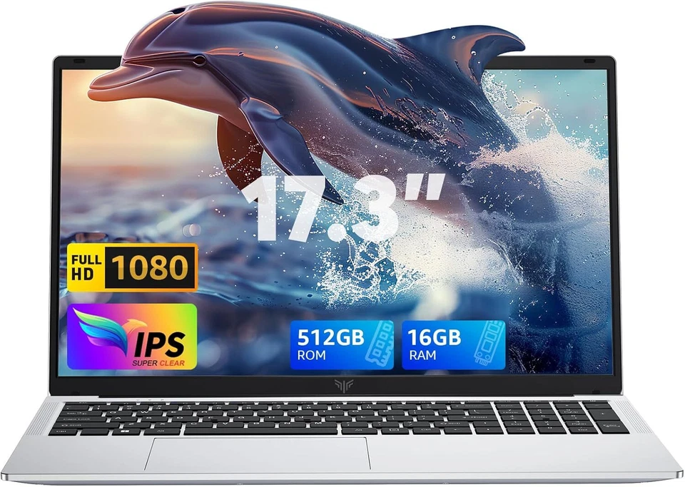 ACEMAGIC 17,3 Zoll FHD Laptop Intel 12th N95 16GB DDR4 512GB SSD Notebook WiFi 5