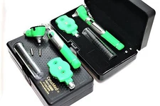Premium FIber Optic Mini Otoscope Opthalmoscope (Diagnostic Set ENT)-Green COLOR