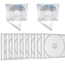 10x Standard CD Jewel Case Single 1-Disc Case with Tray 10.4mm Clear Protectors
