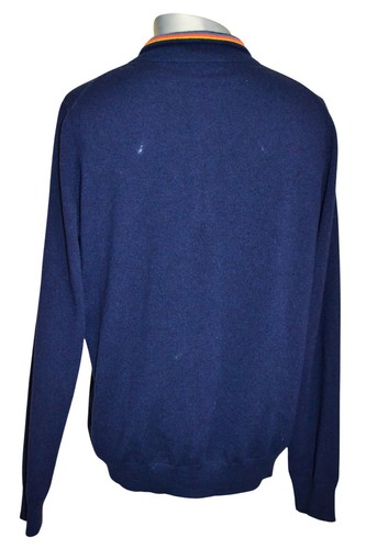 Cárdigan Paul Smith Mainline Azul Marino Cachemira Cremallera Cuello “L” Nuevo con Etiquetas Precio de venta sugerido por el fabricante 575 GBP - Imagen 7 de 8