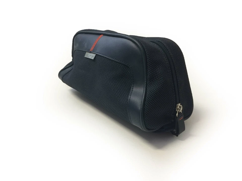 BEAUTY CASE POCHETTE BORSETTA NAZARENO GABRIELLI EXT PELLE TESSUTO BLU - - Immagine 4 di 4