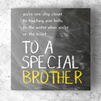 Funny Birthday card for Special Brother Rude Humour Joke 30th 40th 50th ...