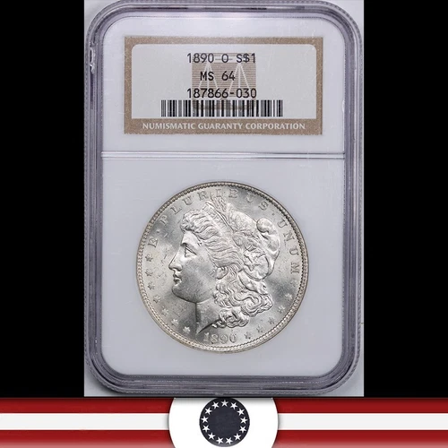 1890-O $1 MORGAN SILVER DOLLAR NGC MS64 NEW ORLEANS 66030