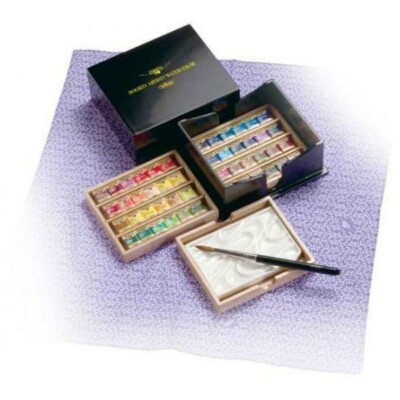 Holbein Künstlerpfanne Farbe PN699 Aquarell 48 Farben Set Japan Würfel Box Neu