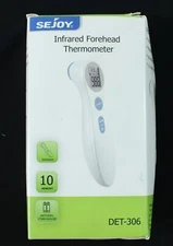 Sejoy LCD Display Infrared Non-Contact Forehead Thermometer AG4 White One Size