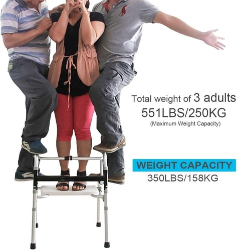 Adjustable Folding Walker with Non-Slip Hand Grips - Safe Stability for Seniors - Picture 8 of 10
