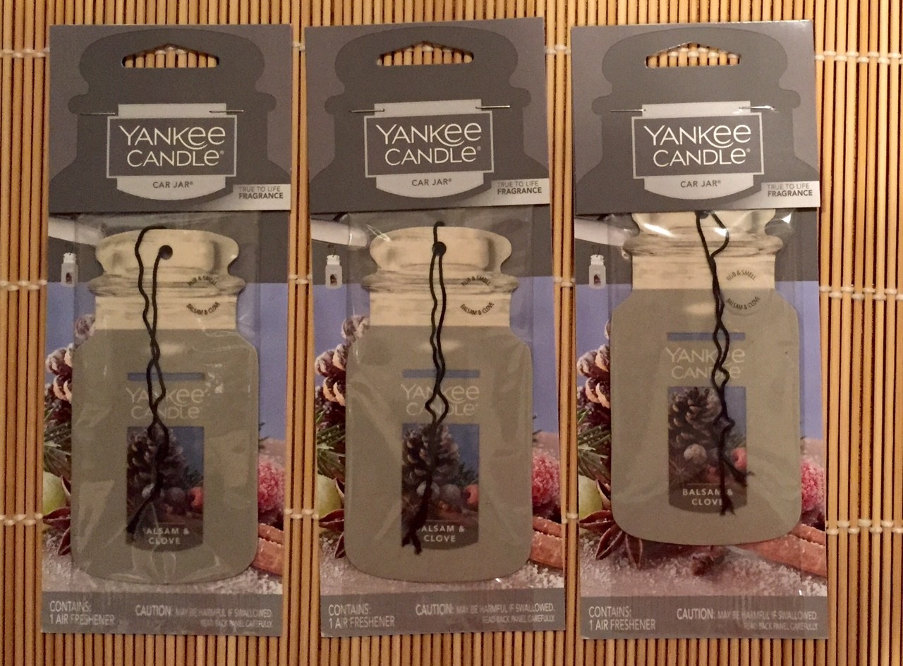 3 Yankee Candle Car Jar Air Freshener 3 Single Paperboard You choose