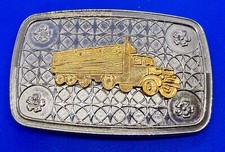Semi Truck Trailer Trucker Long Haulers Trucking Driver Vintage Belt Buckle