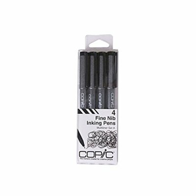 Copic Markers Multiliner Fine Pigment Based Ink 4-Piece Set JAPAN IMPORT
