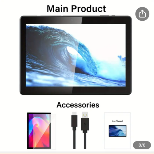 Tablet 10 Inch Android 13 Tablet 6(2+4)+64GB Quad Core 1280×800 HD+IPS Screen - Picture 4 of 4