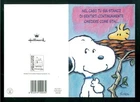 PEANUTS SCHULZ SNOOPY WOODSTOCK GREETING CARD GIFT CARD HALLMARK 1980s