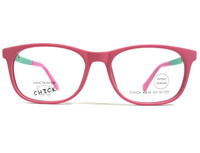 OCCHIALI Kids Eyeglasses Frames CHICK K516 COL 22 Green Pink Square 50-16-125
