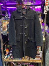 Glover All Duffle Coat Black / Plaid Inside - Made In England Womens 8