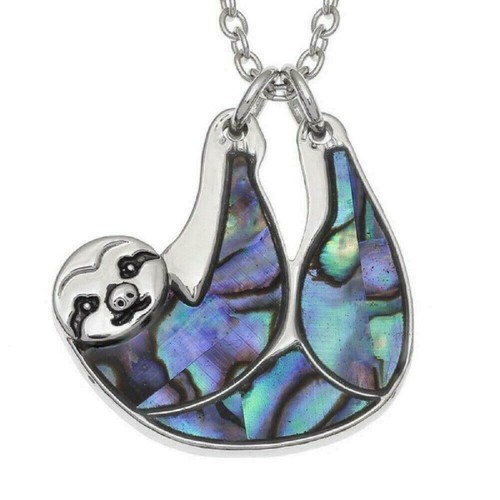 Silver Shell Necklace Narwhal Sloth Llama Sausage Dog Animal Jewellery Kids Gift - Picture 8 of 16