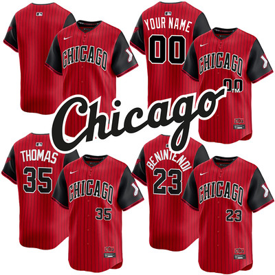 Men's White Sox Red 2025 City Connect Limited Jersey