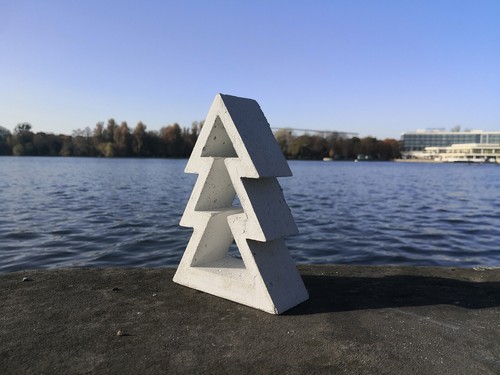 Betongießform "Tannenbaum offen" 25x6 cm Kerzenständer Teelichthalter X-Fach DIY - Bild 3 von 7