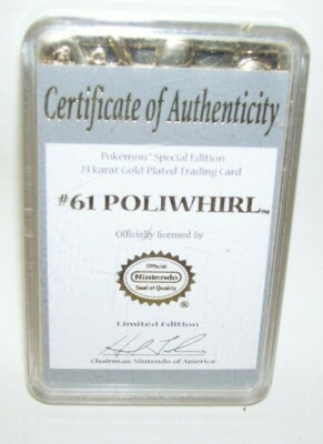 poliwhirl pokemon gold card Limited Edition 1999 Pokemon BK Poliwhirl Gold Card #61 – Dx Games & More main image 0